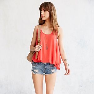 Urban Outfitters Ecote Raw-edge Swingy Tank Top